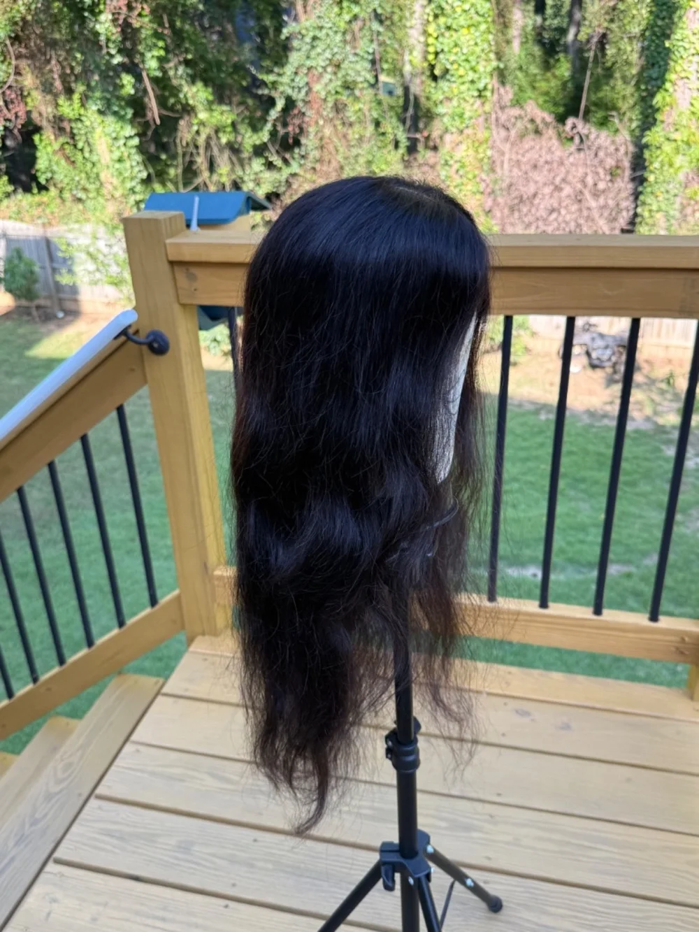 20” Off Black Human Hair Wig
